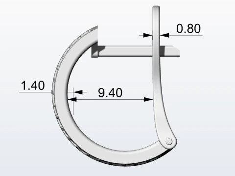 Earring 3D Print Model