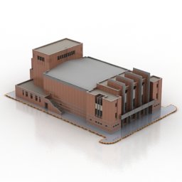 naft cinema taj cinema 3D Model .c4d .max .obj .3ds .fbx .stl .blend 