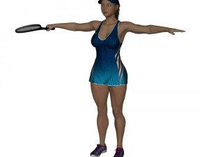 vrouwelijke tennisser 3D Model