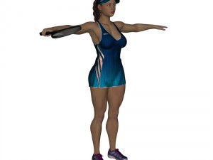 female tennis player 3D 모델
