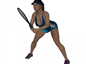 female tennis player 3D 모델