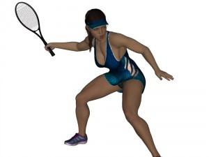 female tennis player 3D 모델