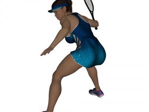 female tennis player 3D 모델