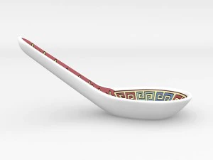 chinese porcelain - longevity soup spoon 3D Model