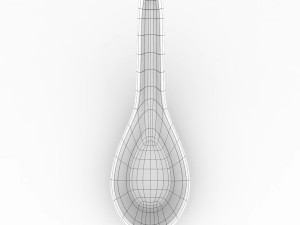 chinese porcelain - longevity soup spoon Model 3D