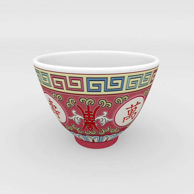 chinese porcelain - tea cup Model 3D .c4d .max .obj .3ds .fbx .stl .blend 