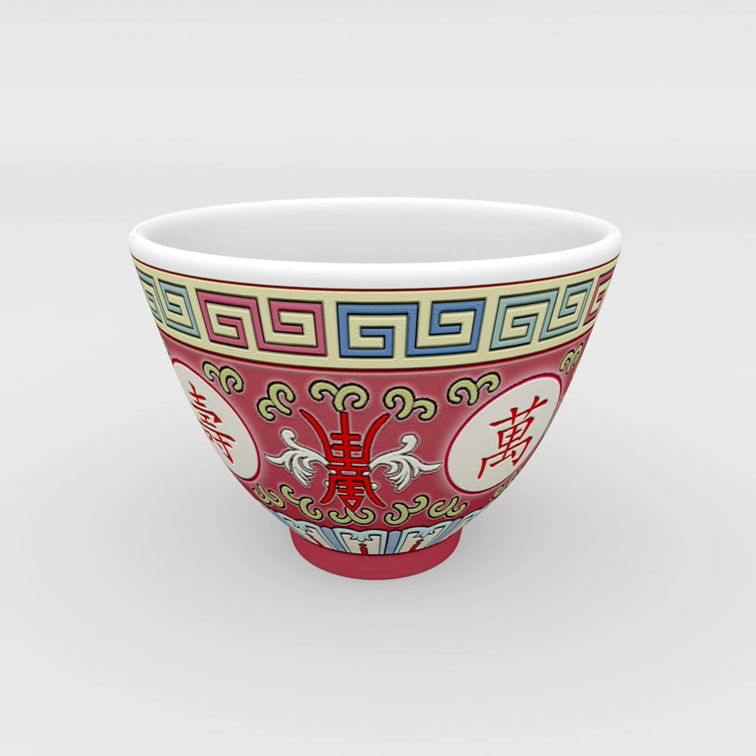 chinese porcelain - tea cup 3D Model .c4d .max .obj .3ds .fbx .stl .blend