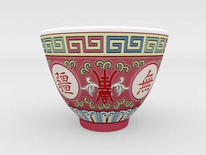 chinese porcelain - tea cup Model 3D