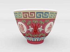 chinese porcelain - tea cup 3D Model