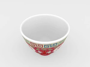chinese porcelain - tea cup 3D Model