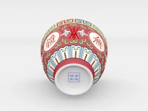 chinese porcelain - tea cup 3D Model