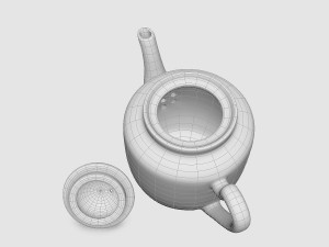 chinese porcelain wan shou teapot 3D मॉडल