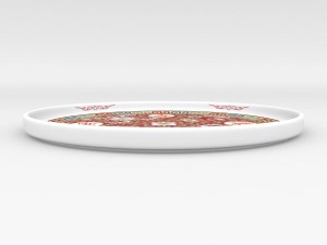 chinese porcelain - tea set tray Model 3D