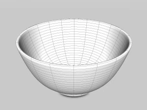chinese porcelain - rice soup bowl set 3D Model