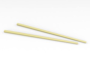 ivory chopsticks Model 3D