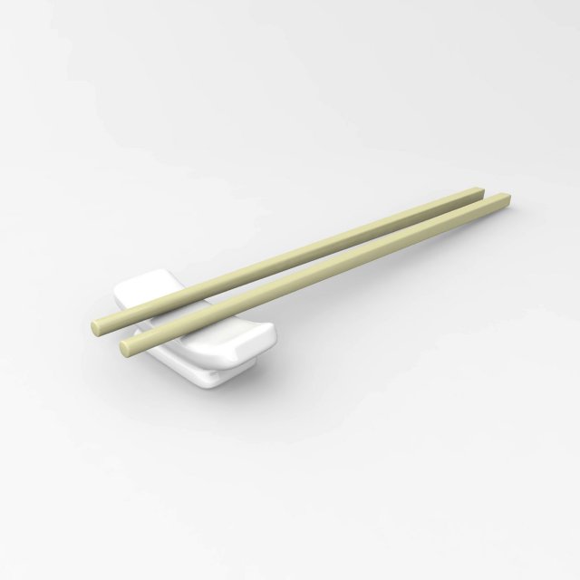 ivory chopsticks Model 3D .c4d .max .obj .3ds .fbx .stl .blend 