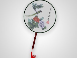 chinese traditional palace round hand fan Modelo 3D