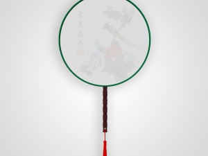 chinese traditional palace round hand fan Modelo 3D