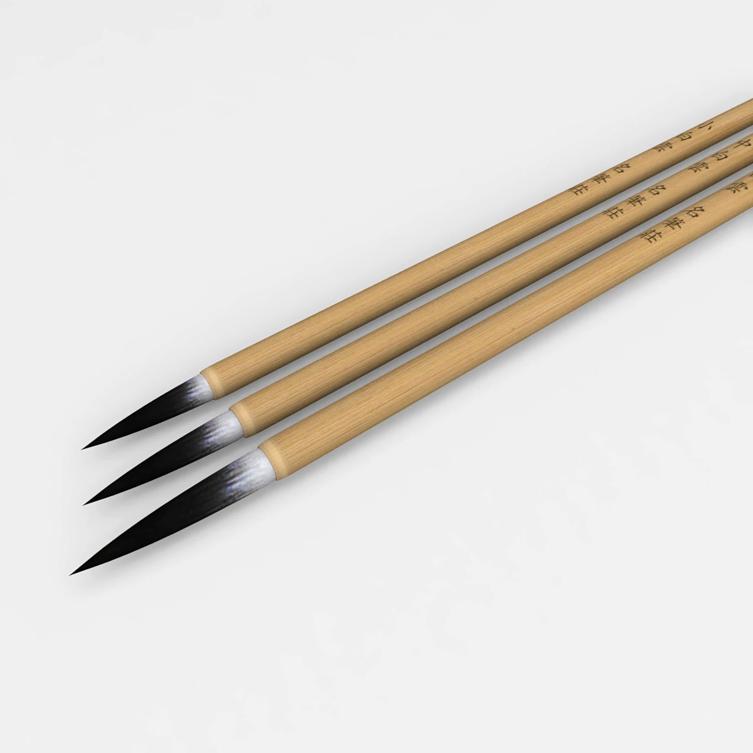 chinese calligraphy brush pen 3D Model .c4d .max .obj .3ds .fbx .stl .blend 