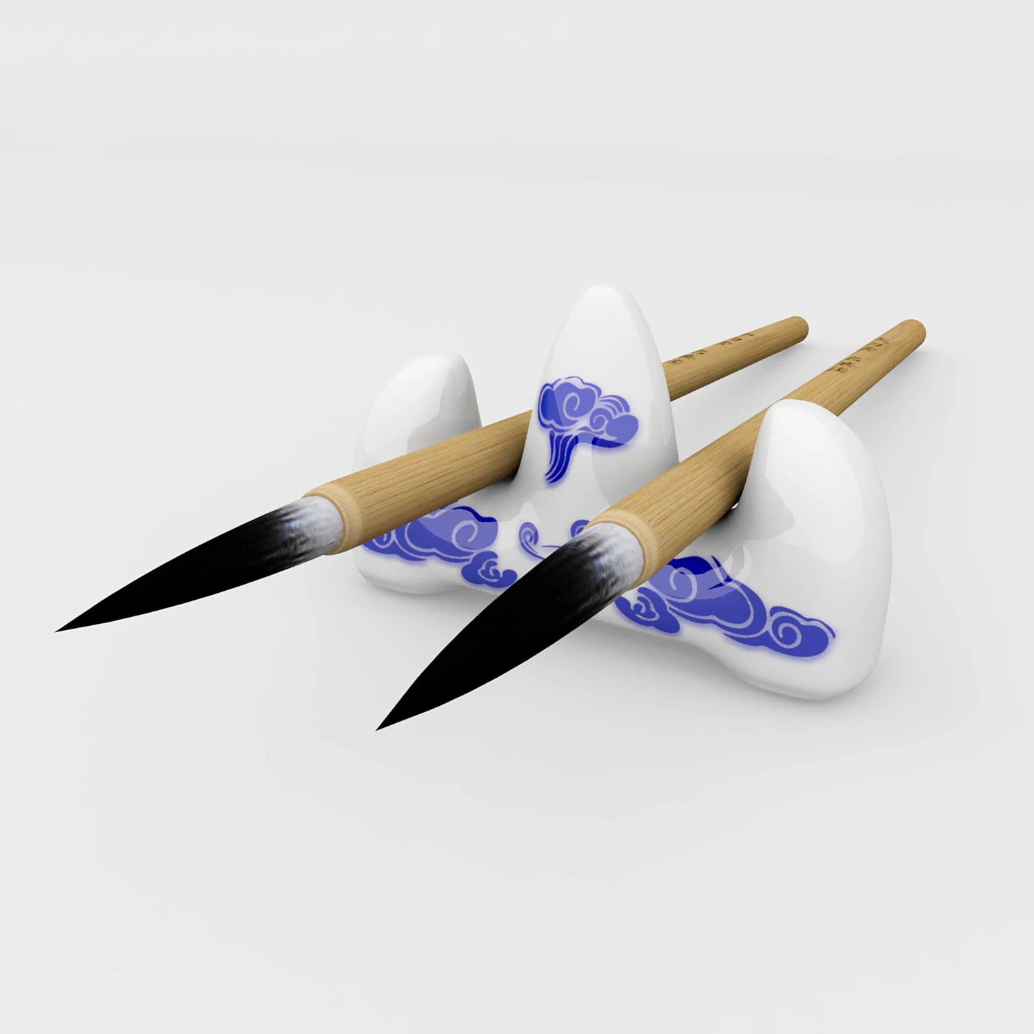 chinese calligraphy brush pen with holder 3D Model .c4d .max .obj .3ds .fbx .stl .blend 