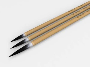 chinese calligraphy brush pen with holder 3D Model
