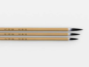 chinese calligraphy brush pen with holder 3D Model
