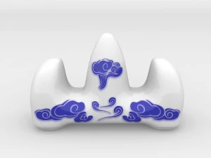chinese calligraphy brush pen with holder 3D Model
