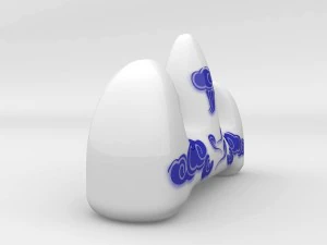 chinese calligraphy brush pen with holder 3D Model