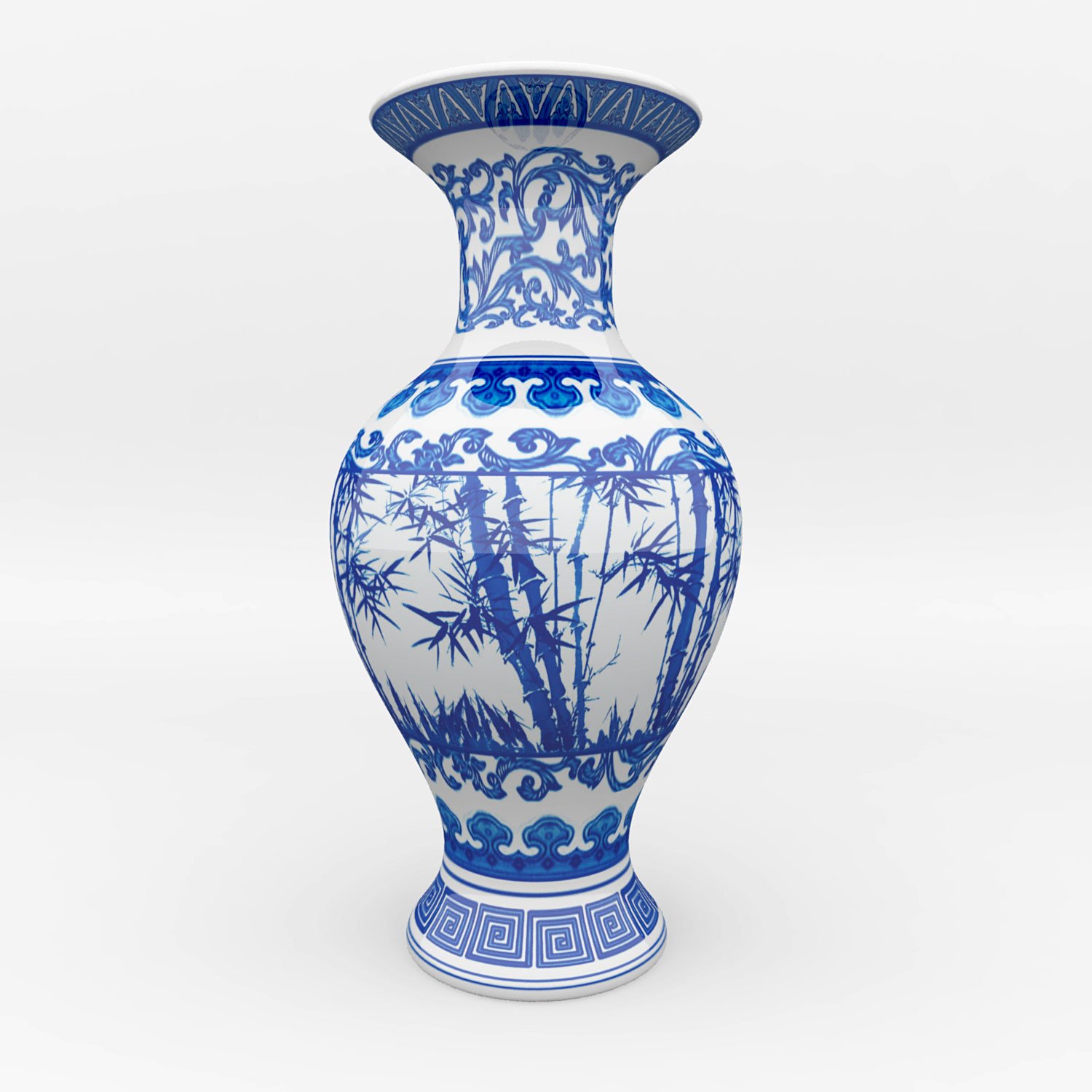 Blue Porcelain Vase 3d model