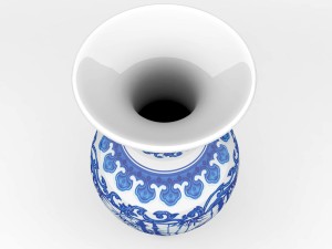 chinese blue and white porcelain vase Modelo 3D