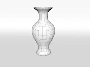 chinese blue and white porcelain vase 3D Model