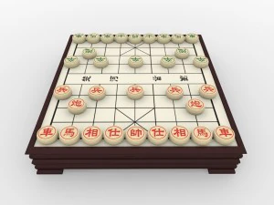 chiness chess - xiangqi with table 3D Model