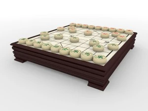 chiness chess - xiangqi with table 3D Model