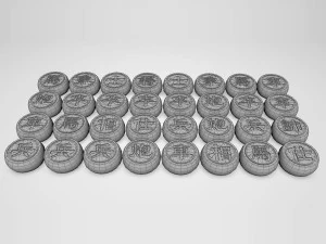 chiness chess - xiangqi with table 3D Model