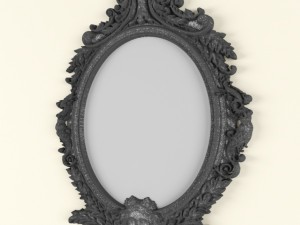 oval mirror Modèle 3D