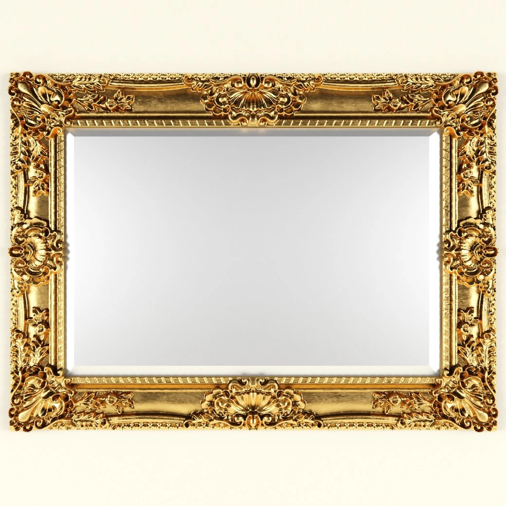 classic style mirror 3D Model .c4d .max .obj .3ds .fbx .stl .blend 