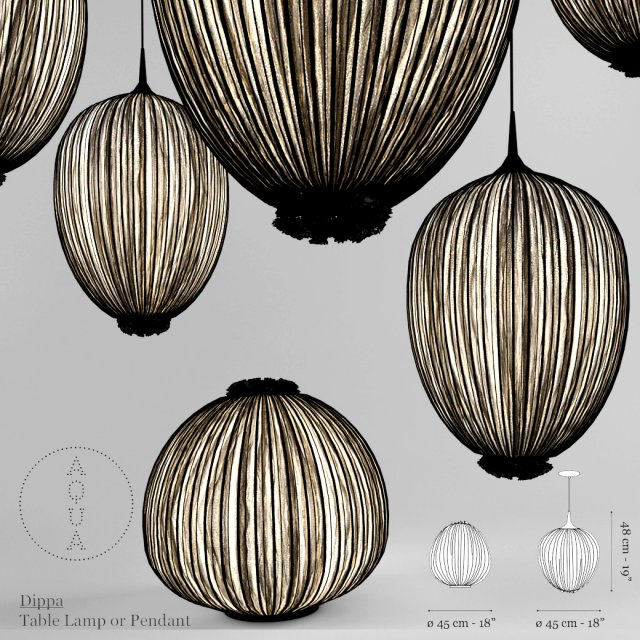 aqua-creations dippatable lamp or pendant Modello 3D .c4d .max .obj .3ds .fbx .stl .blend 