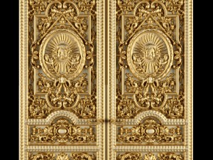 Luxury classic baroque carved door 3D 모델