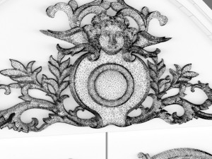 luxury classic baroque carved door Modelo 3D