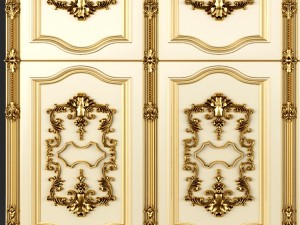 baroque boiserie panel 3D Модель