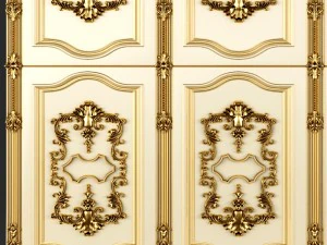 baroque boiserie panel 3D Model