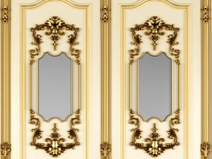 baroque boiserie panel 3D Model