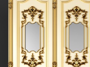 baroque boiserie panel 3D Модель