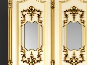 baroque boiserie panel 3D Model