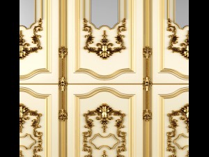 baroque boiserie panel 3D Модель