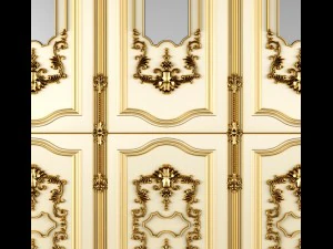 baroque boiserie panel 3D Model
