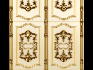 baroque boiserie panel 3D Модель
