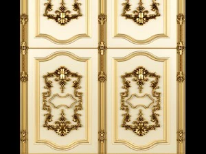 baroque boiserie panel 3D Model