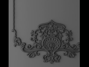 baroque frame stucco 3D-Modell