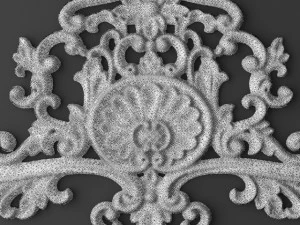 baroque frame stucco 3D Model